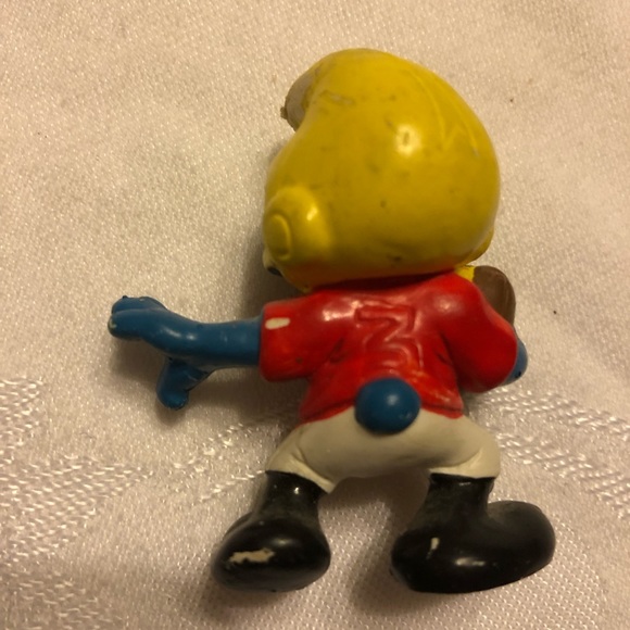 VTG 1980 "The Smurfs" Schleich "American Football" PEYO -- 1980s 2 inch / 5 cm - Picture 2 of 9